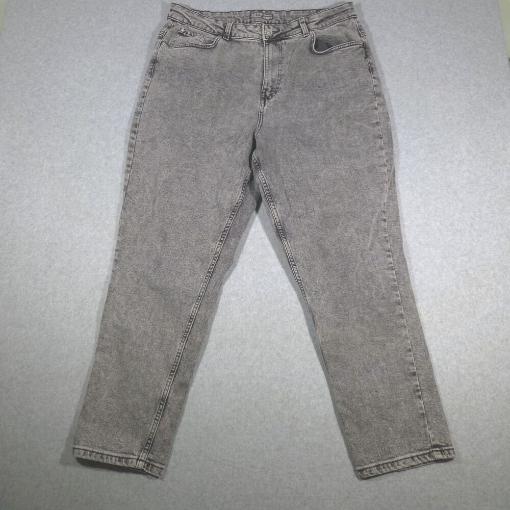 Primark Jeans Womens Size 14 Denim Co Gray Grey Acid Wash Straight Leg 36x28